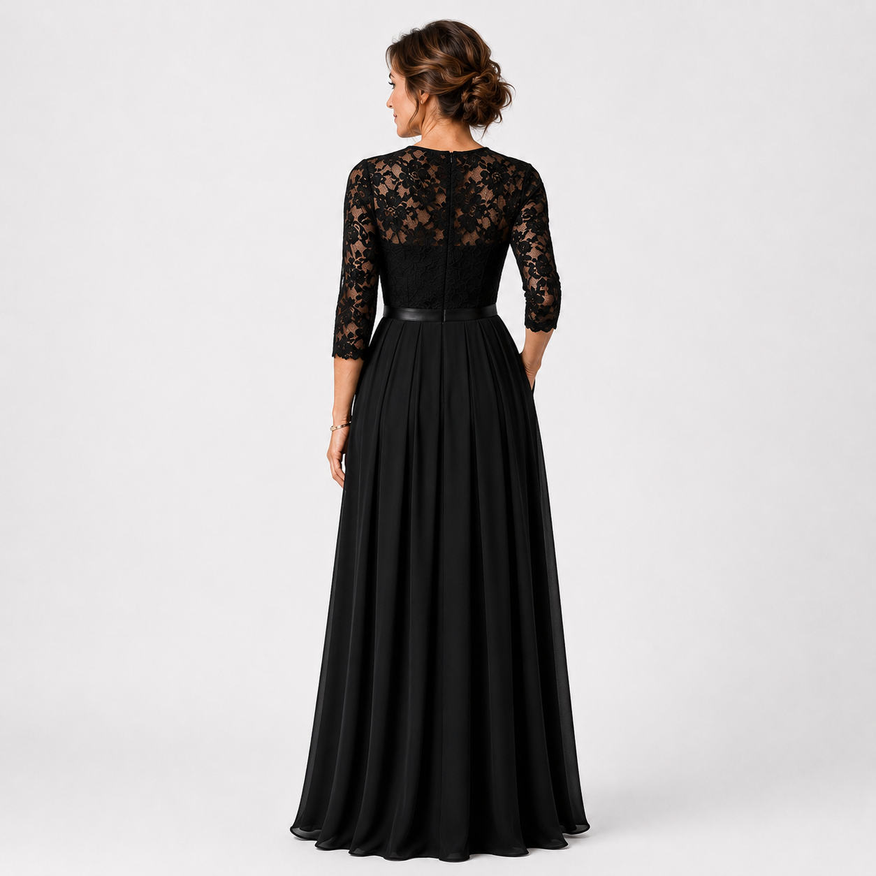 Robe élégante taille marquée femme