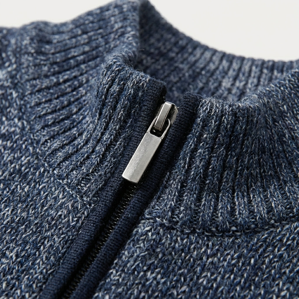 Gilet tricoté zippé homme