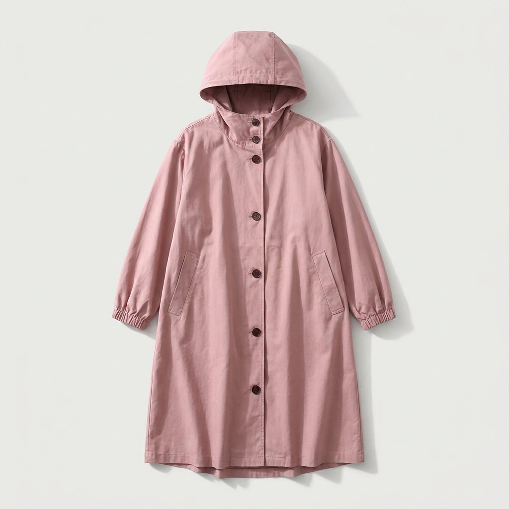 Manteau de pluie urbain à capuche femme