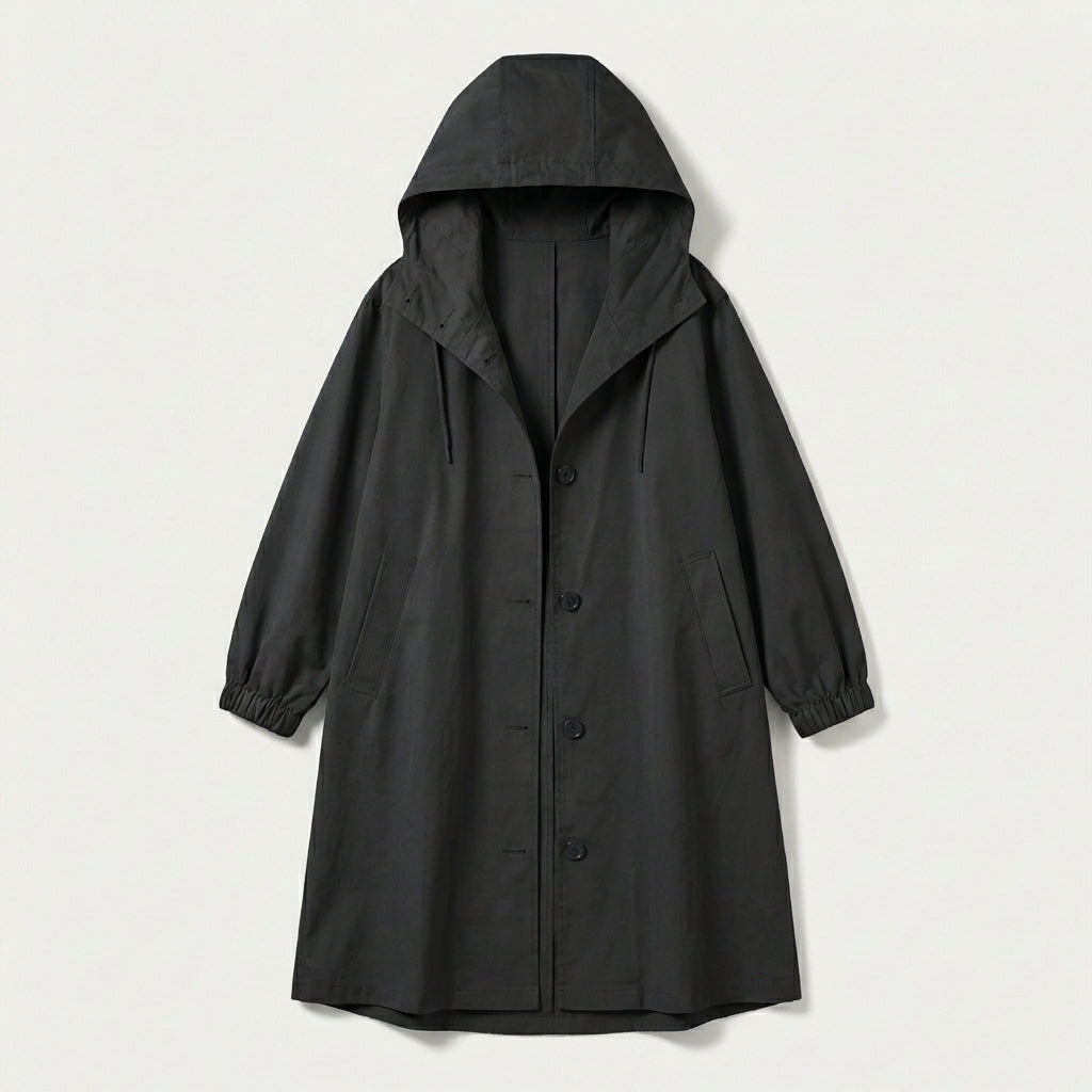 Manteau de pluie urbain à capuche femme