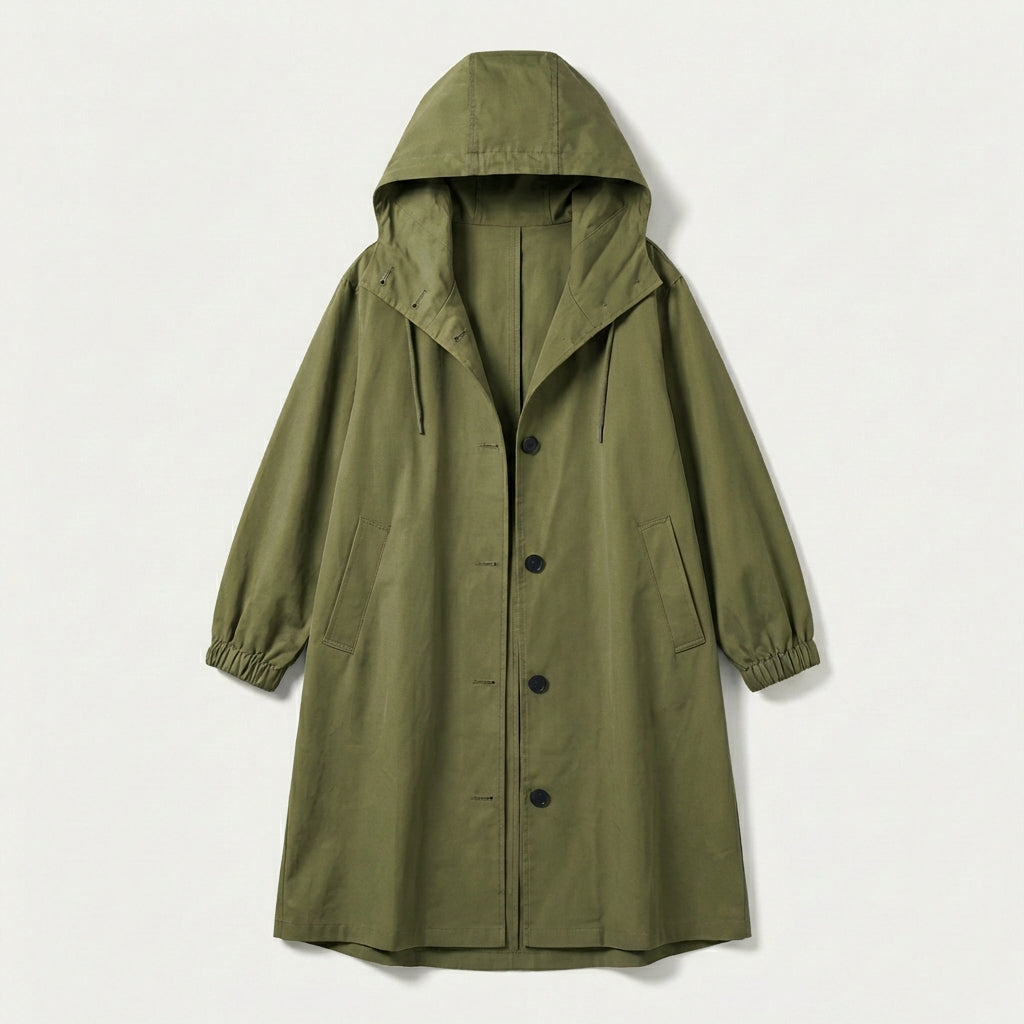 Manteau de pluie urbain à capuche femme