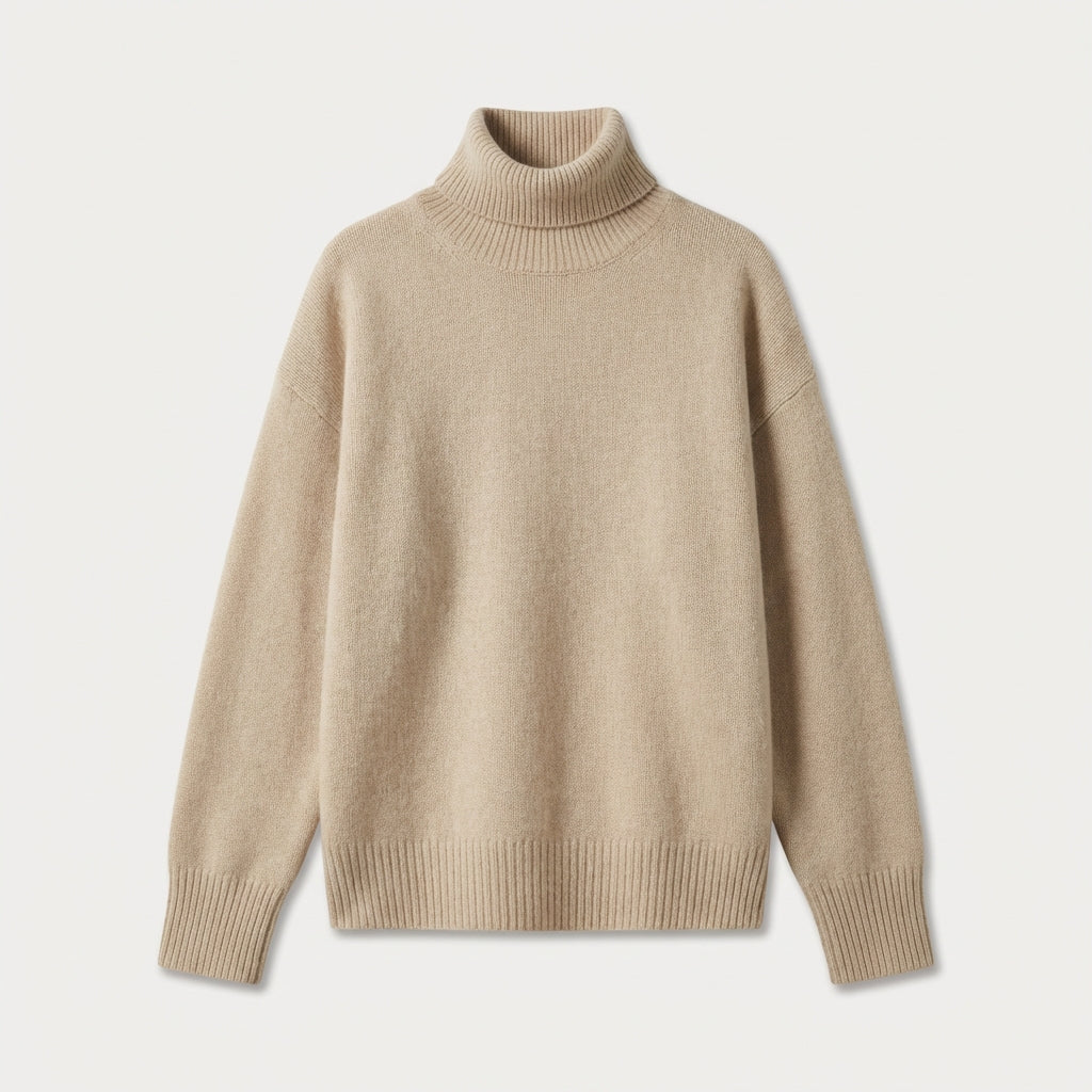 Pull col roulé en cachemire femme