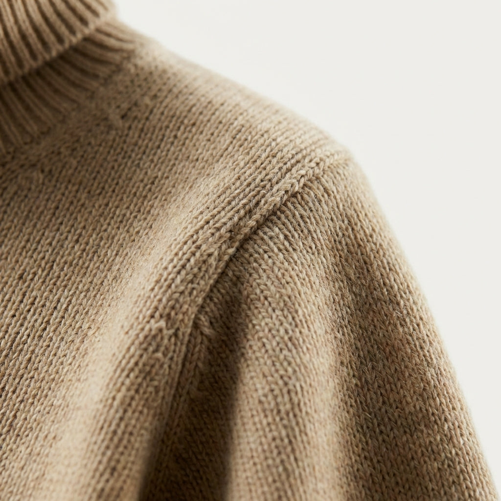 Pull col roulé en cachemire femme