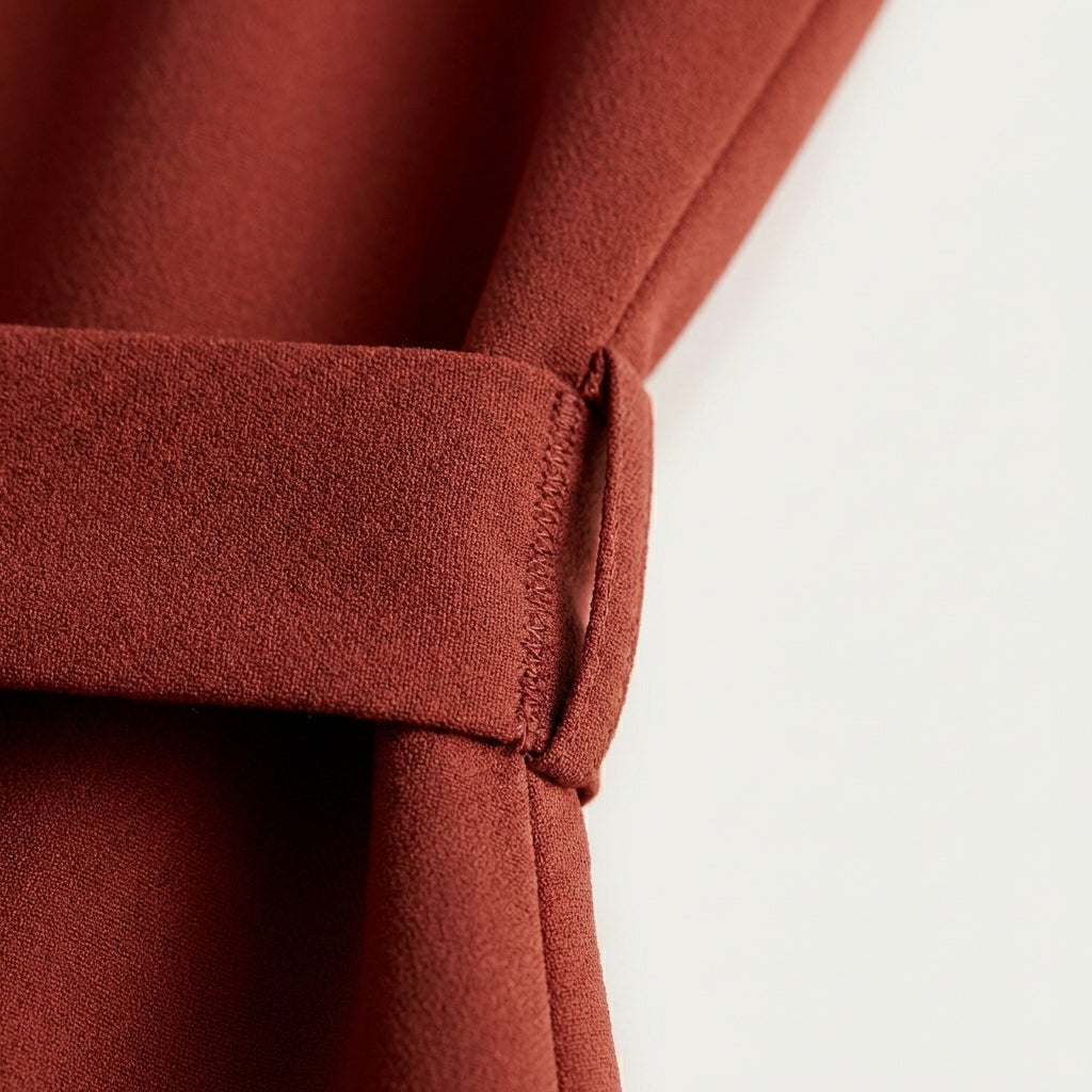 Robe asymétrique ceinturée femme