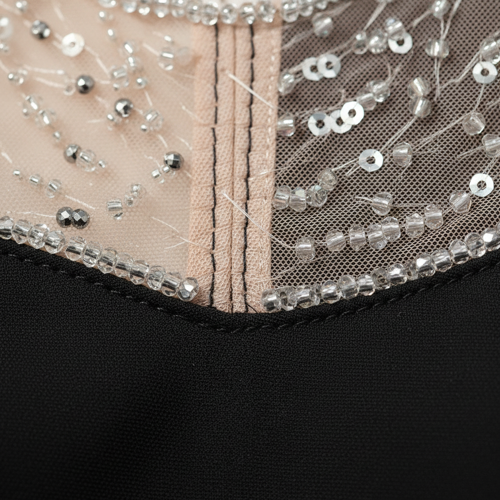 Robe de soirée col bijou femme