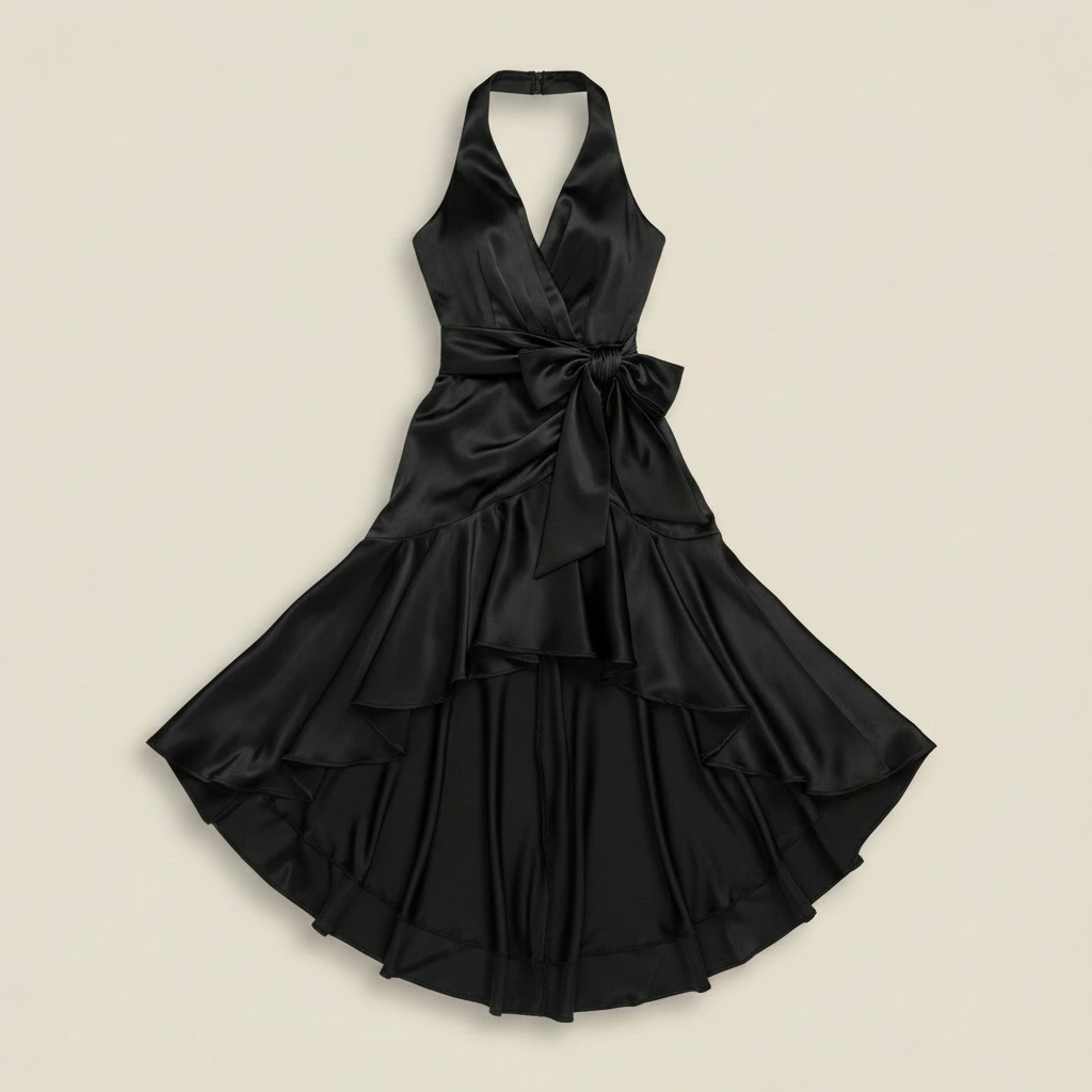 Robe longue portefeuille femme